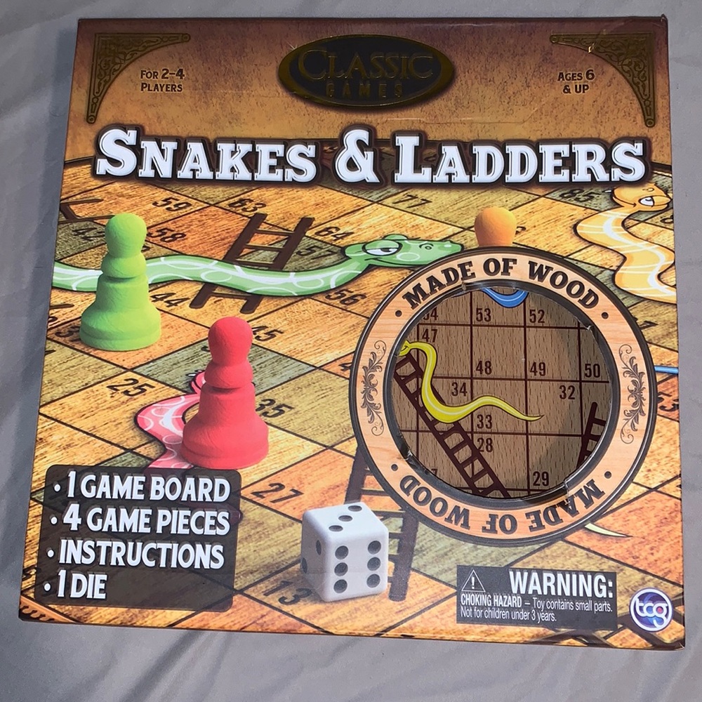 💸 3/$25 Snakes & Ladders wooden game